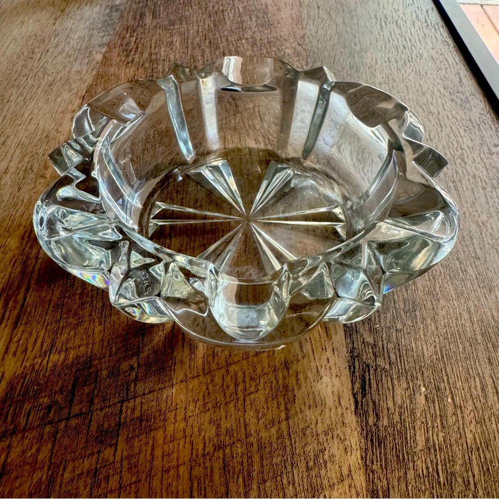 REIMS FRANCE Elegant Clear Glass Ashtray
